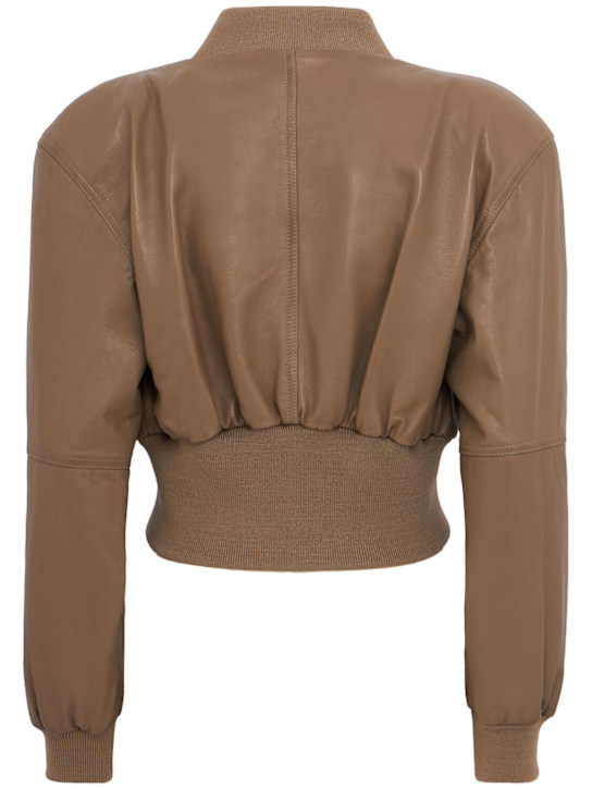 Chloé: Cropped leather jacket