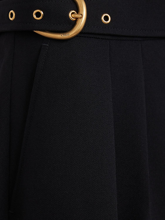 Chloé: Wool gabardine shorts