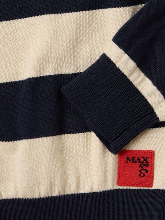 MAX&CO: Striped cotton knit cardigan