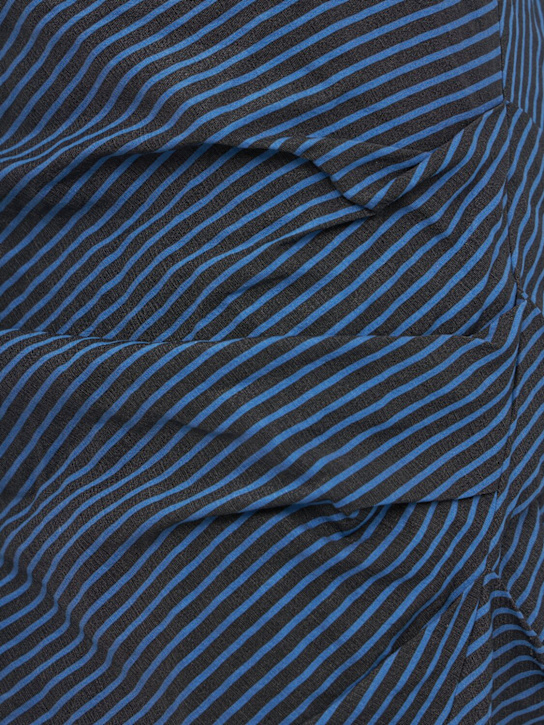 TIME: Ruched cotton blend skirt
