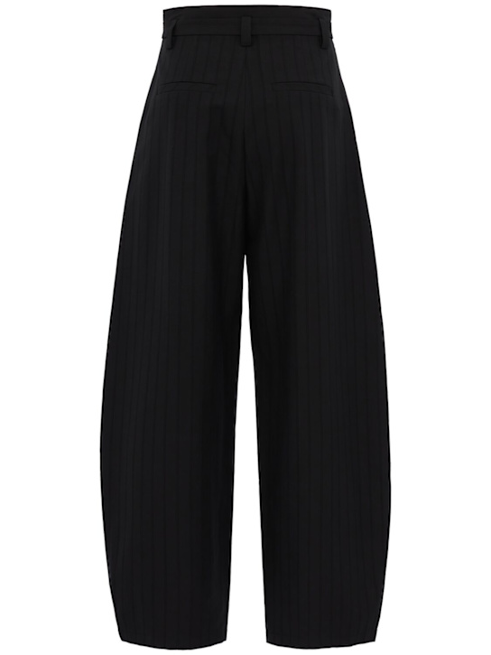 TIME: Pleated cotton blend barrel pants