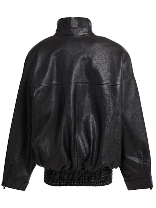 THE MANNEI: Leather bomber jacket