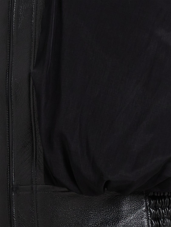 THE MANNEI: Leather bomber jacket