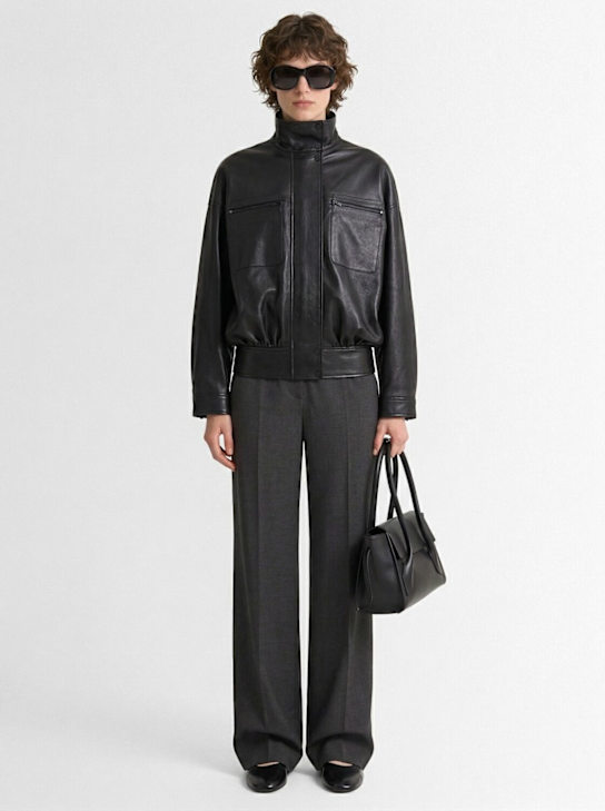 THE MANNEI - Leather bomber jacket
