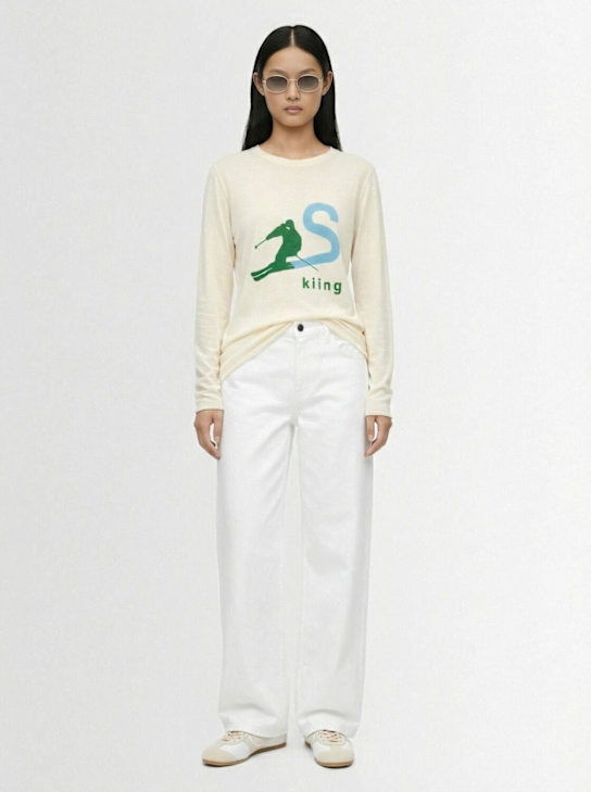 ADRIAN CASHMERE: Ski long sleeve cashmere sweater
