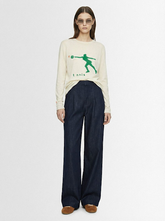 ADRIAN CASHMERE - Tennis long sleeve cashmere sweater