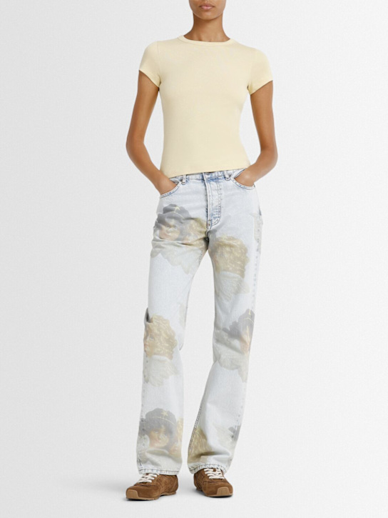 FIORUCCI: Jeans dritti stampa Angel