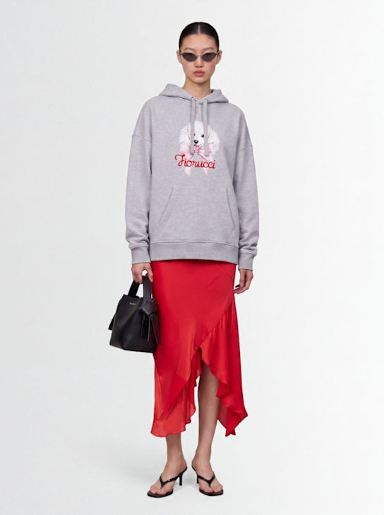 FIORUCCI: Poodle logo print sweatshirt hoodie