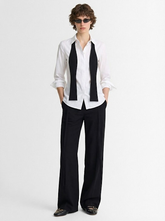 CATALINA: Cotton blend shirt w/ tie