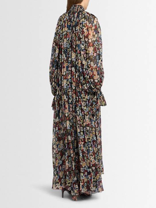 Khaite: Robe longue à col roulé en soie Edgar