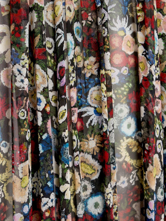 Khaite: Robe longue à col roulé en soie Edgar
