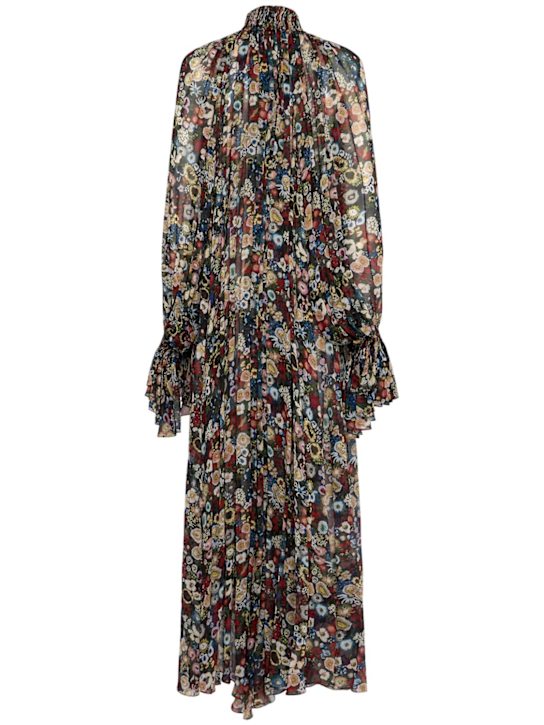 Khaite: Robe longue à col roulé en soie Edgar