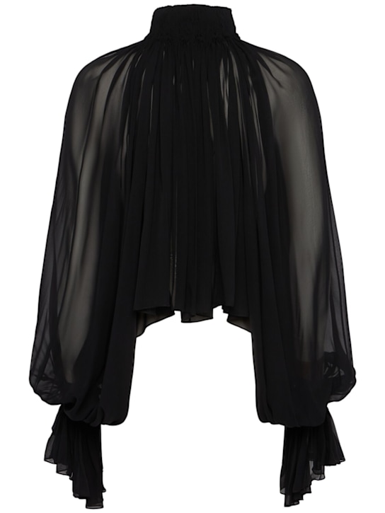 Khaite: Chemise volantée en soie Durer