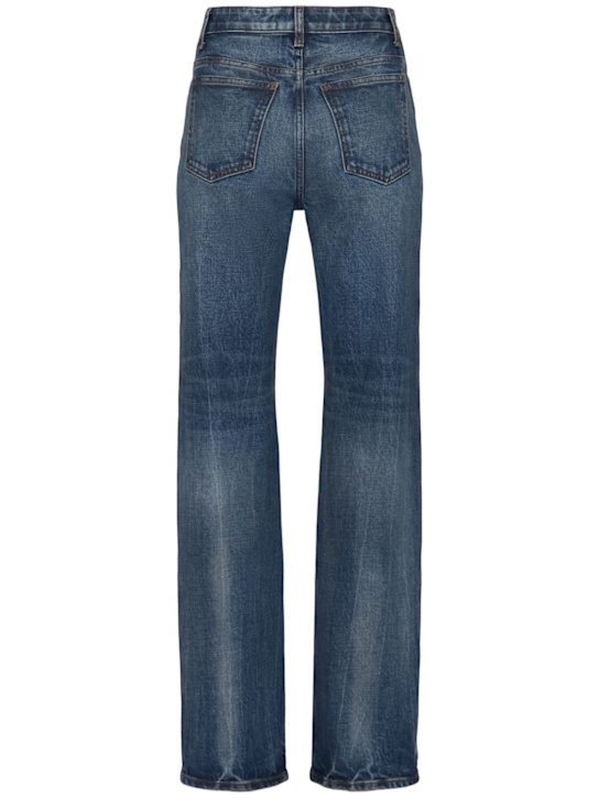 Khaite: Danielle cotton blend straight leg jeans