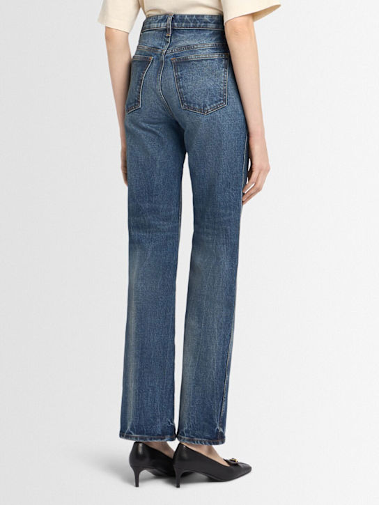 Khaite: Danielle cotton blend straight leg jeans