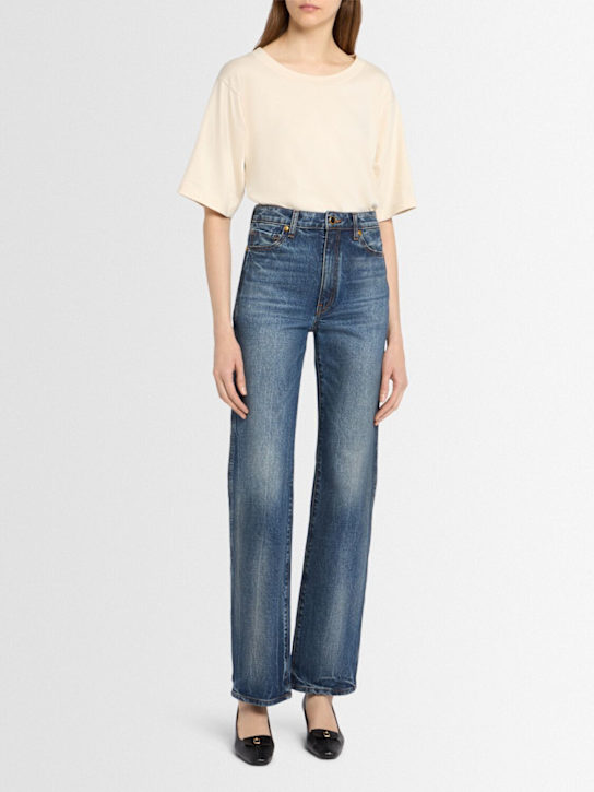 Khaite - Danielle cotton blend straight leg jeans