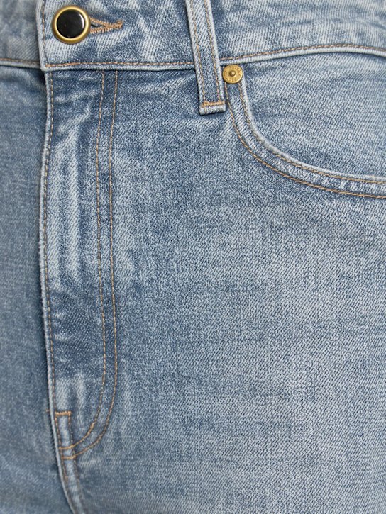 Khaite: Jeans rectos de algodón
