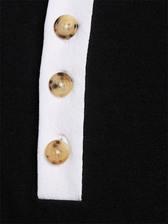Khaite: Faithful silk jersey polo top