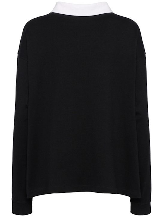 Khaite: Faithful silk jersey polo top