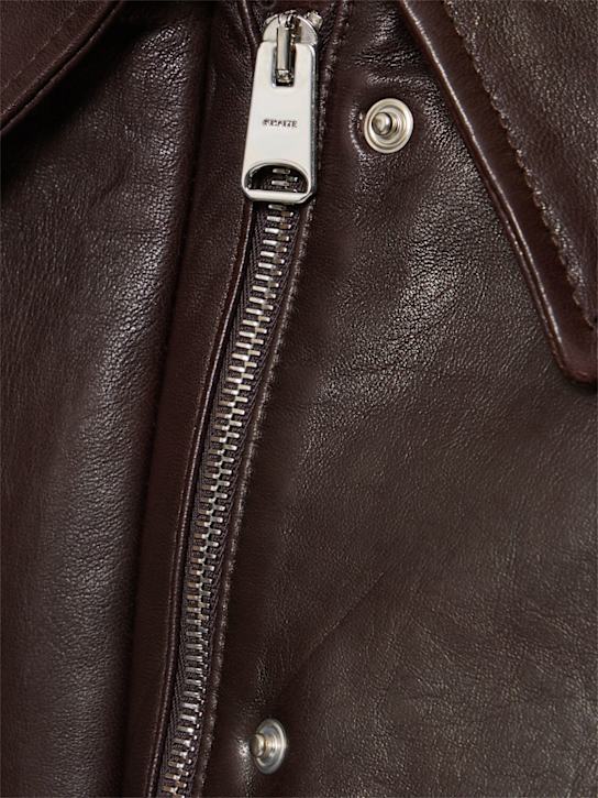 Khaite: Giacca Shelman in pelle