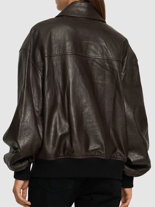 Khaite: Giacca Shelman in pelle