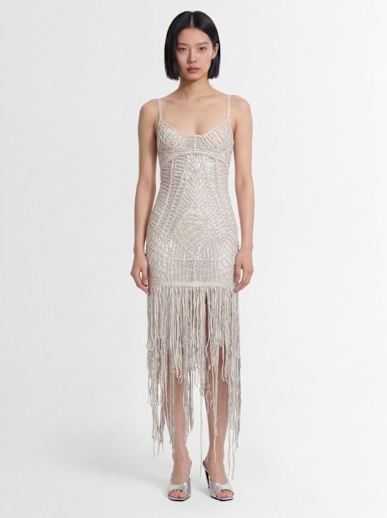 The Attico: Embellished midi dress
