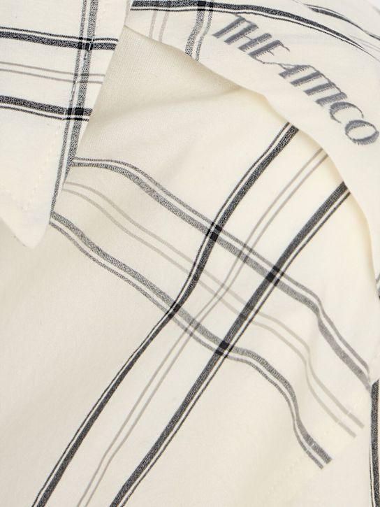 The Attico: Checked cotton shirt