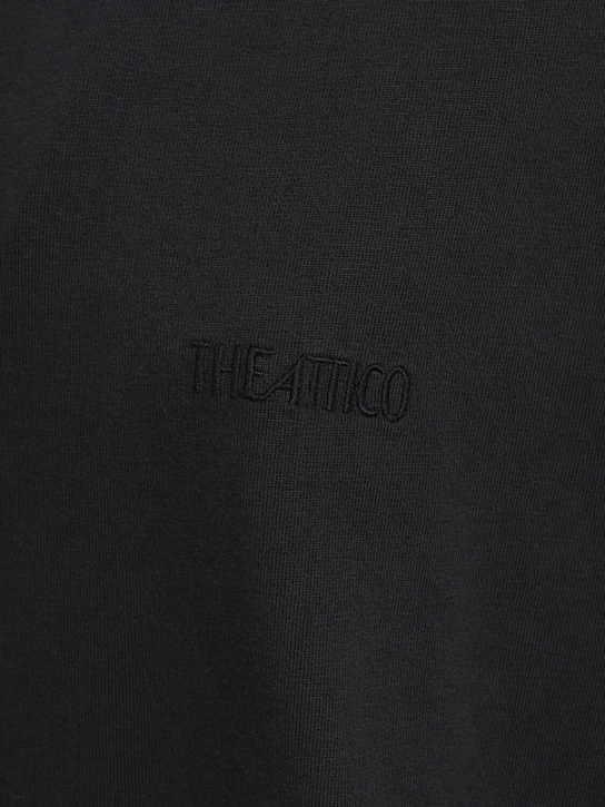 The Attico: Oversized jersey t-shirt w/shaped slit