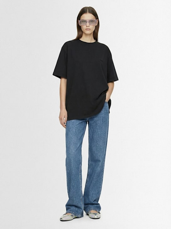 The Attico - Oversized jersey t-shirt w/shaped slit