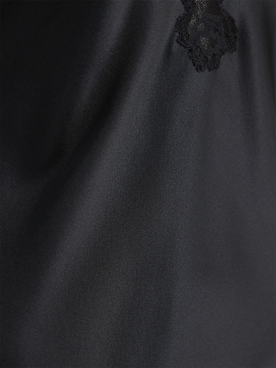 Fleur Du Mal: Juliet lace & satin mini dress