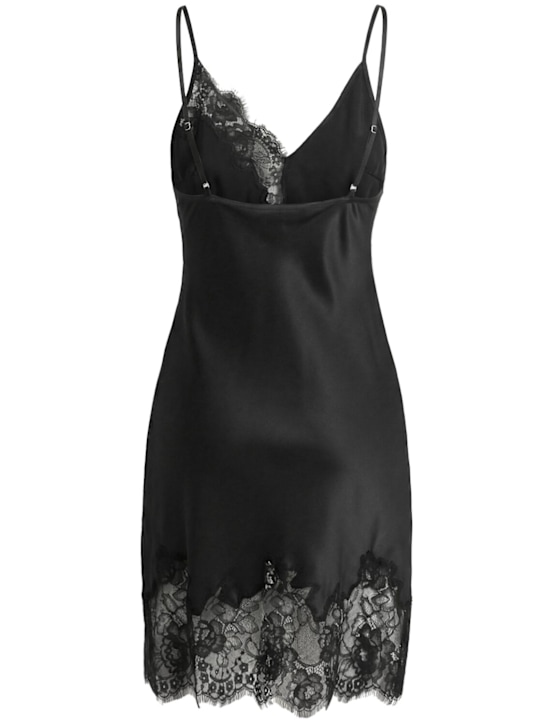 Fleur Du Mal - Juliet lace & satin mini dress