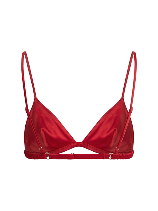Fleur Du Mal - Soutien-gorge triangle en soie Luxe