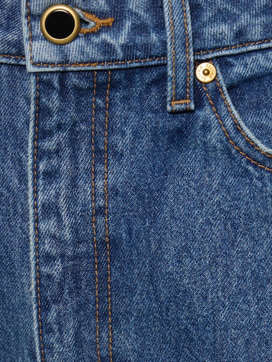 Khaite: Jeans rectos con cintura alta