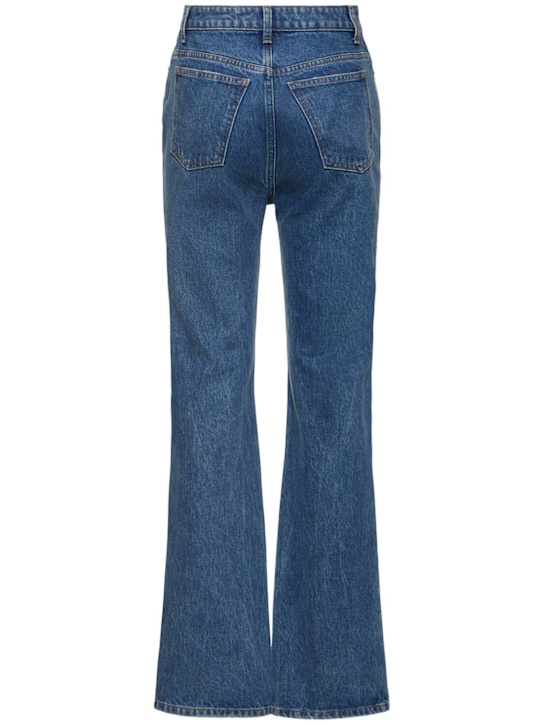 Khaite: Jeans rectos con cintura alta