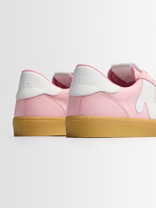 MSGM: Retro Trainer leather lace-up sneakers
