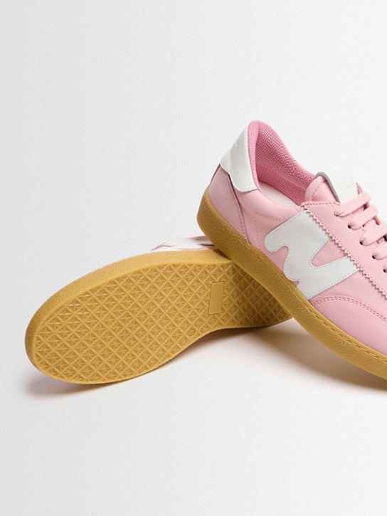 MSGM: Retro Trainer leather lace-up sneakers