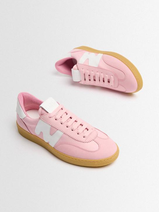 MSGM: Retro Trainer leather lace-up sneakers