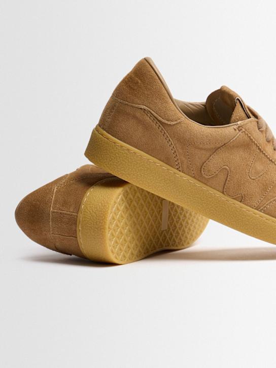MSGM: Retro Trainer suede lace-up sneakers
