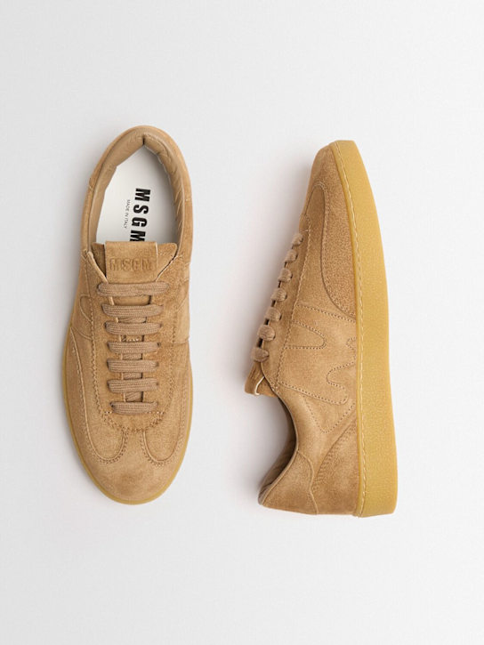 MSGM: Retro Trainer suede lace-up sneakers