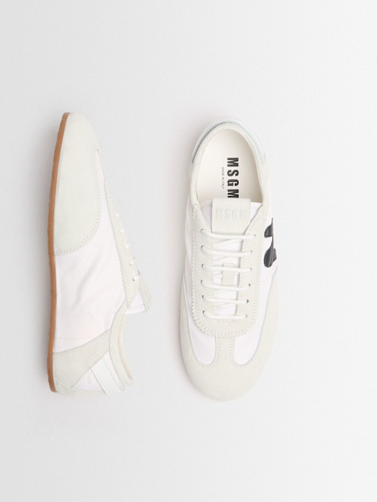 MSGM: New Retro Trainer leather blend sneakers