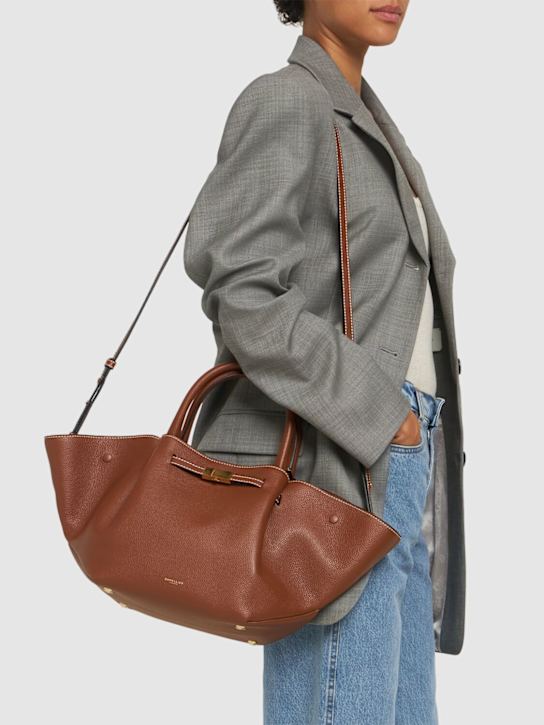DeMellier: Sac cabas midi en cuir grainé New York