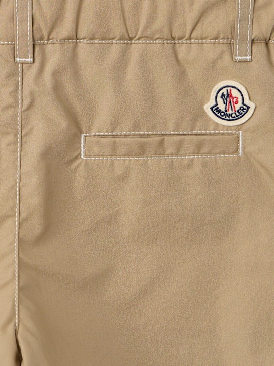 Moncler: Logo poplin Bermuda shorts