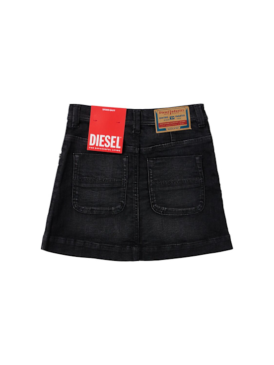 Diesel Kids: Cotton blend denim skirt