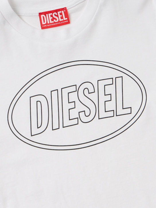 Diesel Kids: Logo cotton jersey t-shirt