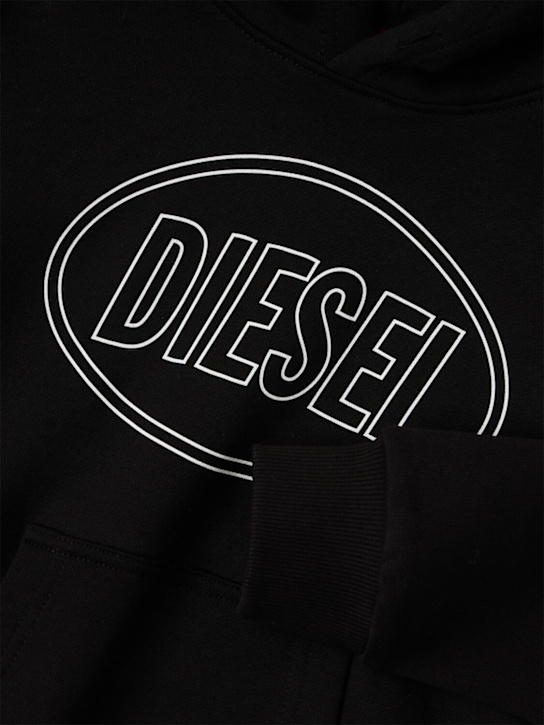 Diesel Kids: Logo cotton hoodie