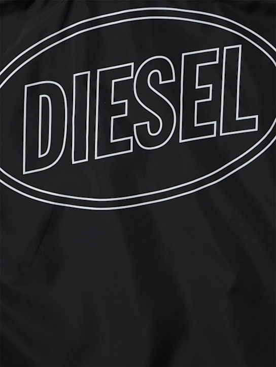 Diesel Kids - Zip-up cotton hoodie w/logo