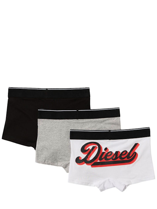 Diesel Kids: Set of 3 jersey boxer briefs
