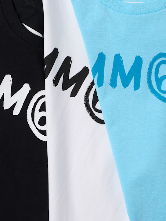 MM6 Maison Margiela - Set of 3 printed cotton jersey t-shirts