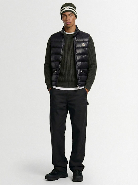 Moncler: Doudoune sans manches en nylon matelassé Gui