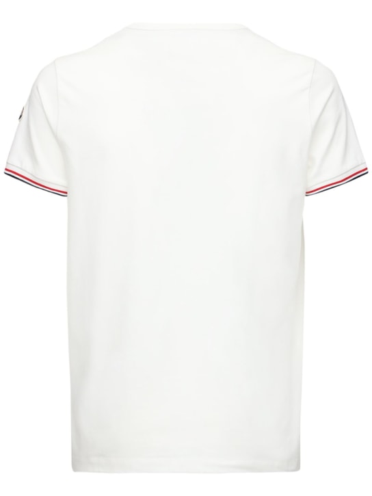 Moncler: T-SHIRT AUS STRETCH-BAUMWOLLJERSEY